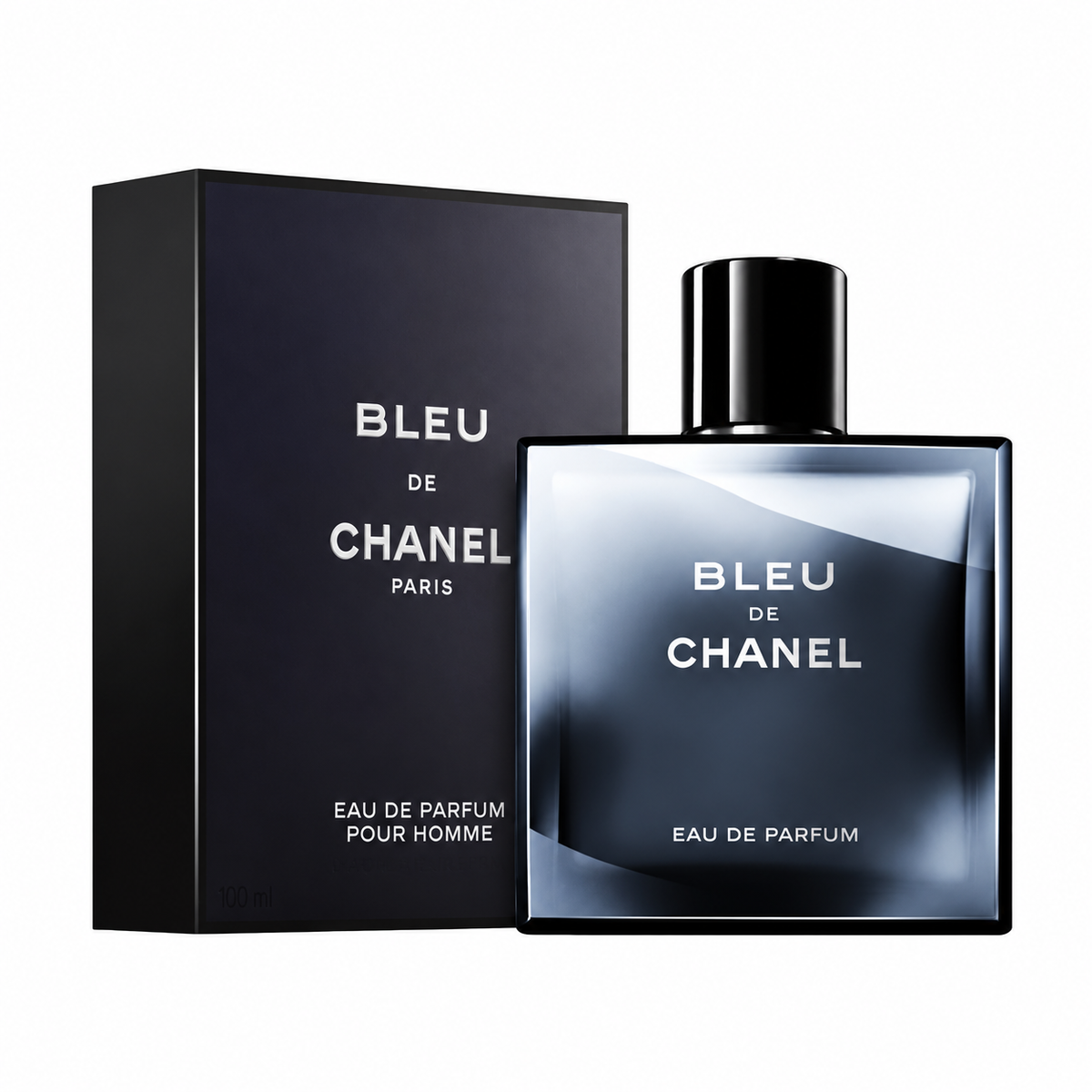 Bleu de Chanel Eau de Parfum 100ml perfume bottle and packaging
