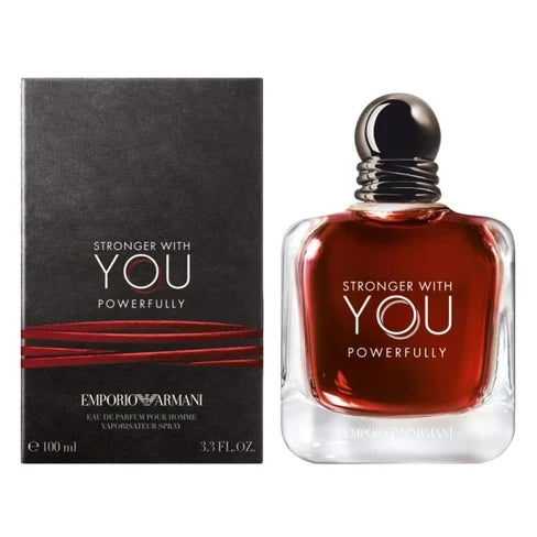Emporio Armani Stronger With You Powerfully 100ml perfume bottle and packaging