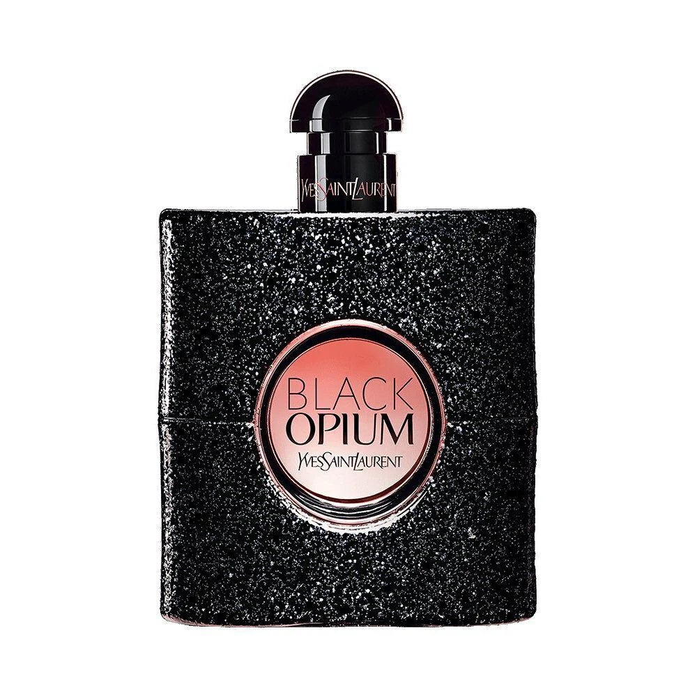 Yves Saint Laurent Black Opium perfume bottle on a white background
